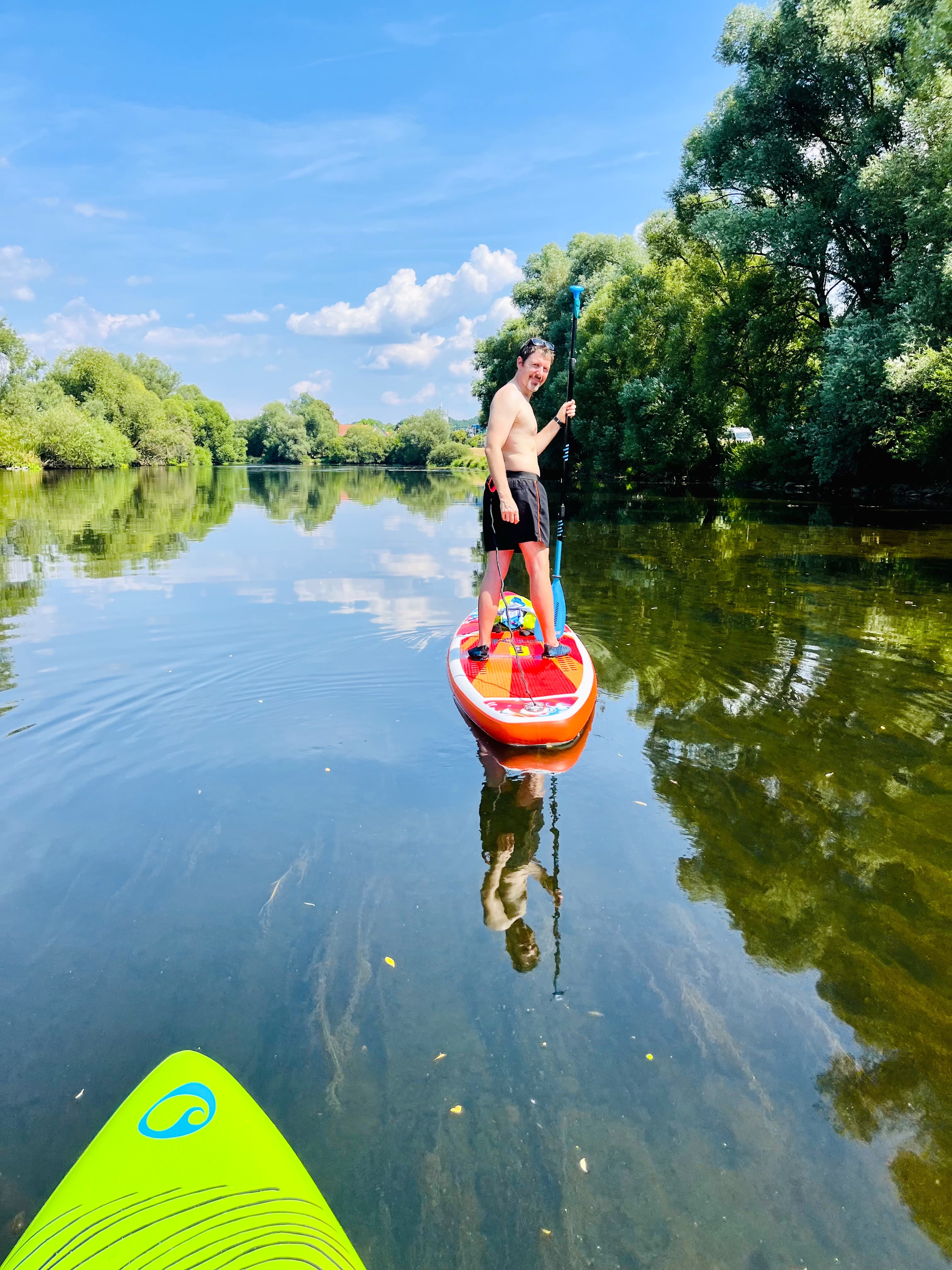 Stand-up-Paddling auf der Donau