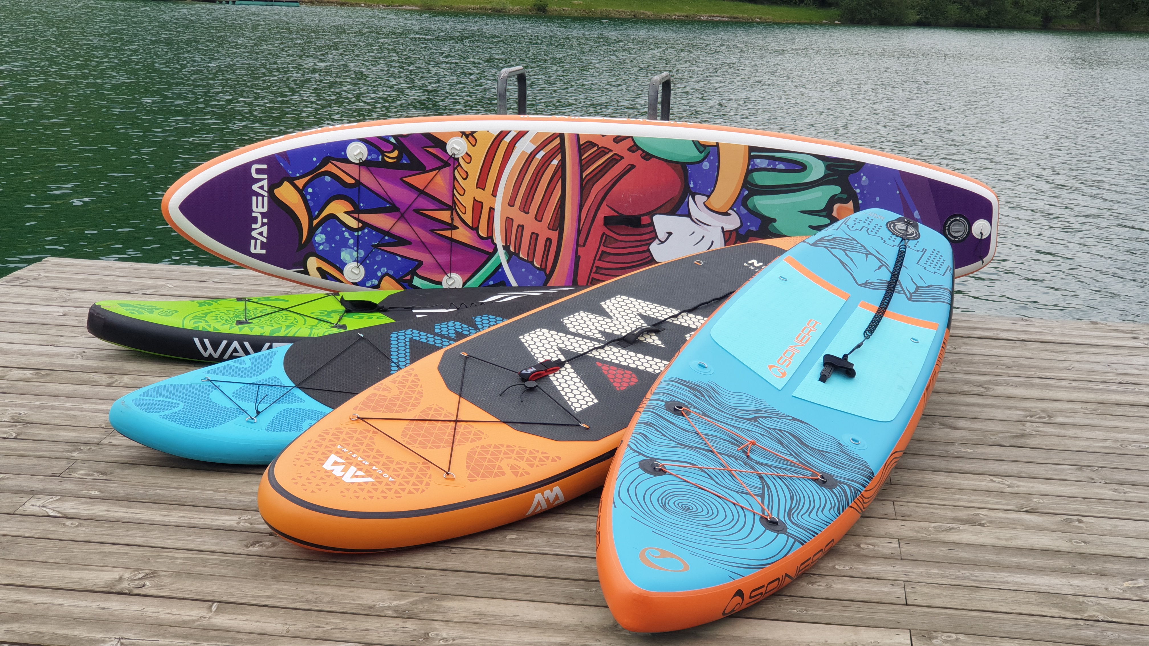 Blick über die Donau beim Stand-up-Paddling